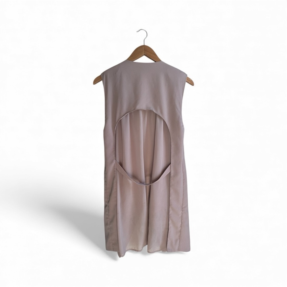 Astr Backless Cream Dress